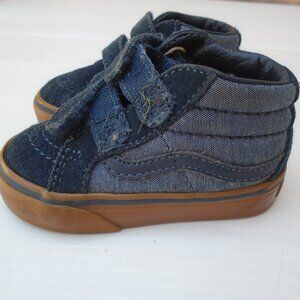 Vans Off The Wall Baby Hi -Top Shoes Size 4 Black